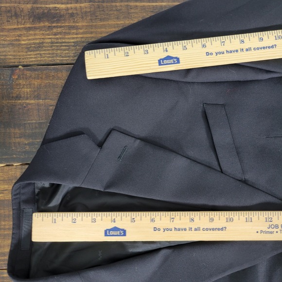 Michael Kors Kaplan Mens Sport Coat Blazer Two Button Black Twill Wool Blend 42L - Picture 4 of 13
